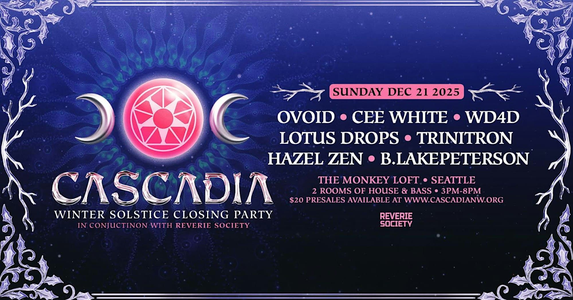 Reverie Society: Cascadia Winter Solstice Closing Party at Monkey Loft, Seattle WA