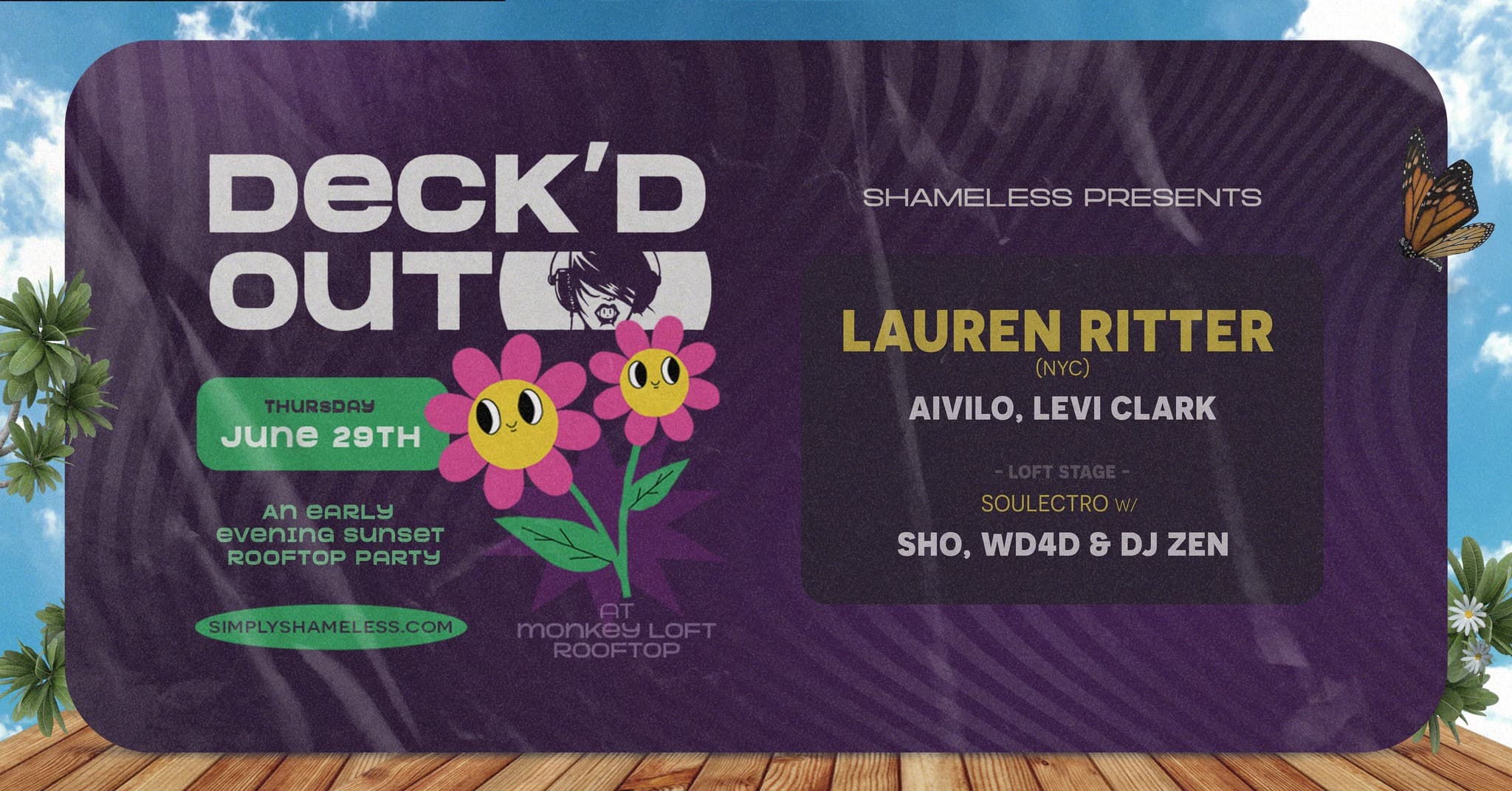 Deck'd Out Season Opener w/ Lauren Ritter (NYC) at Monkey Loft, Seattle WA