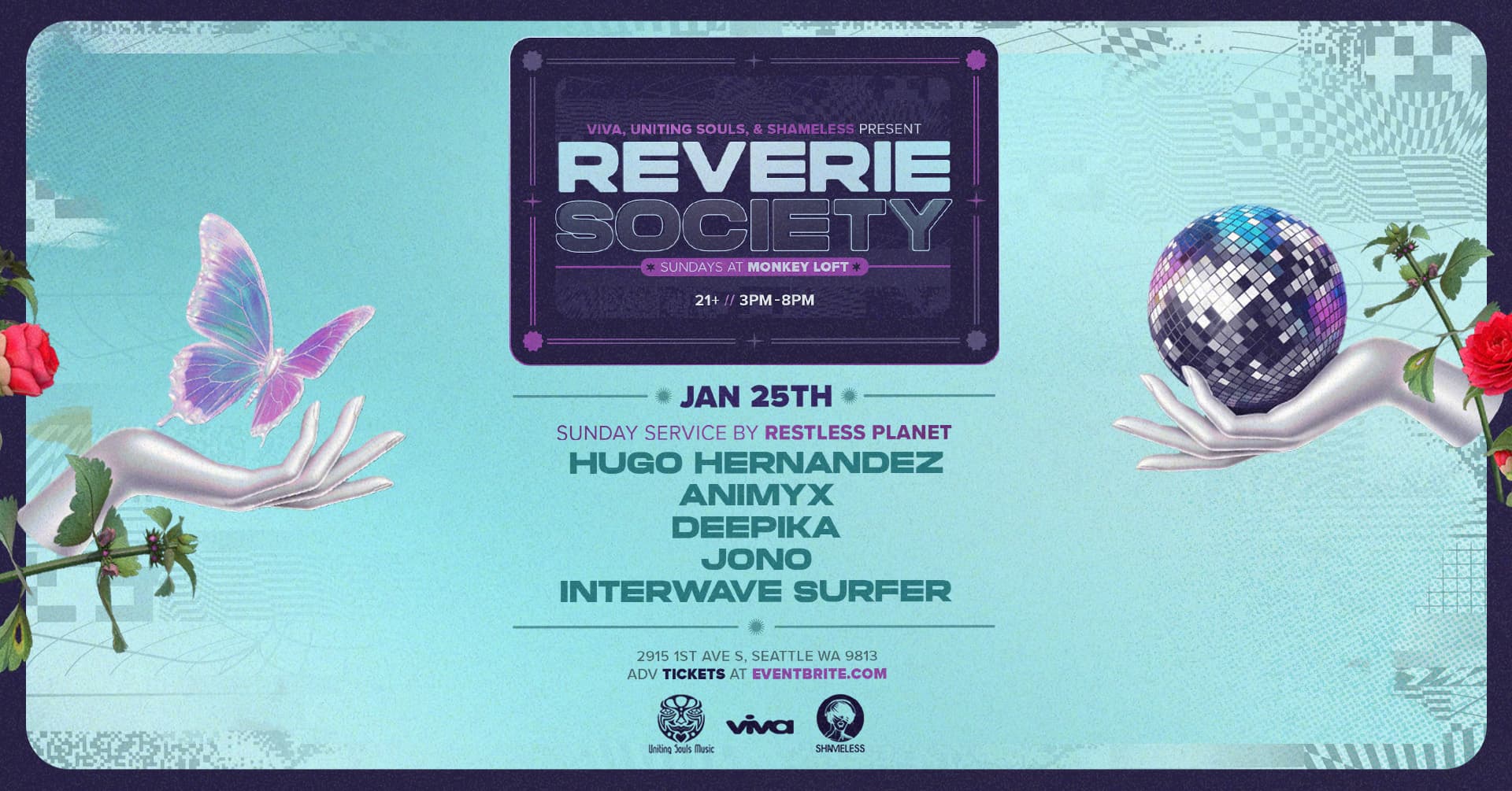 Reverie Society: Sunday Service by Restless Planet at Monkey Loft, Seattle WA