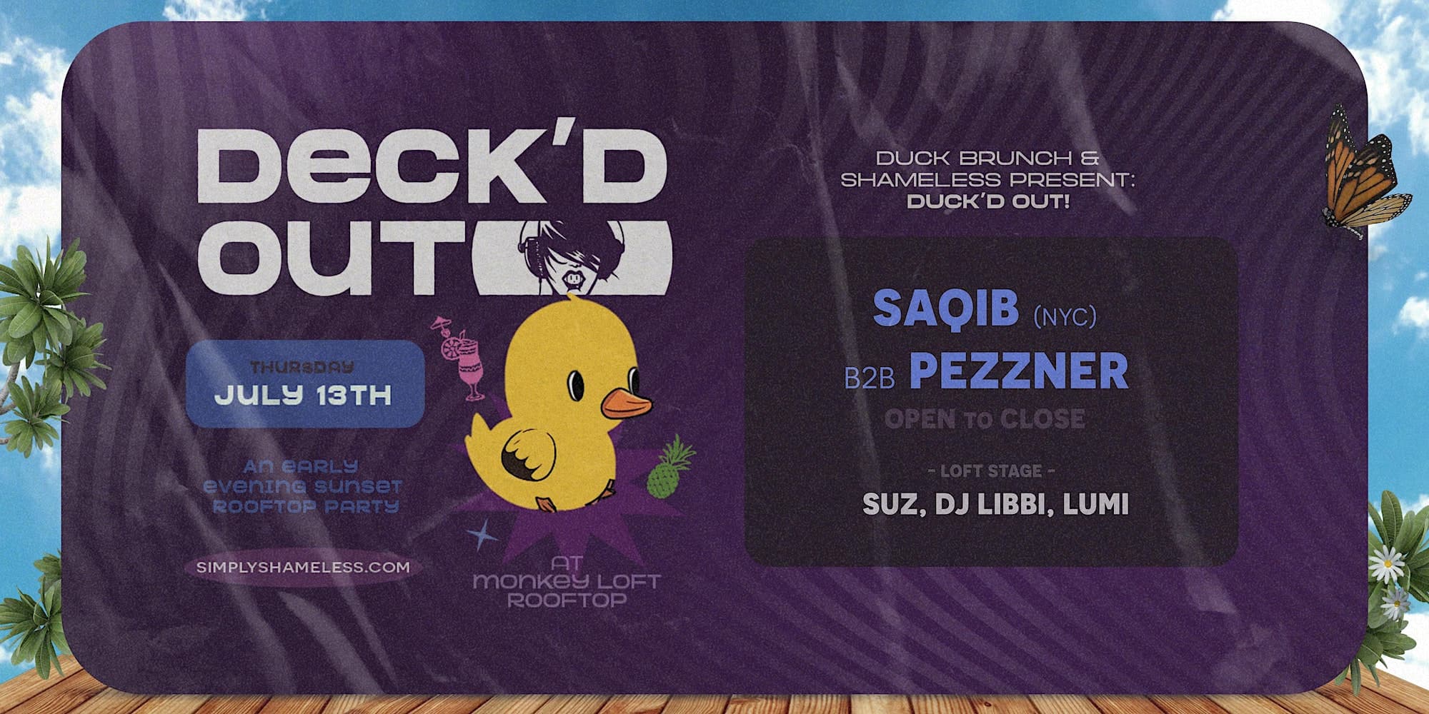 Duck'd Out #3 w/ Saqib (NYC) B2B Pezzner at Monkey Loft, Seattle WA