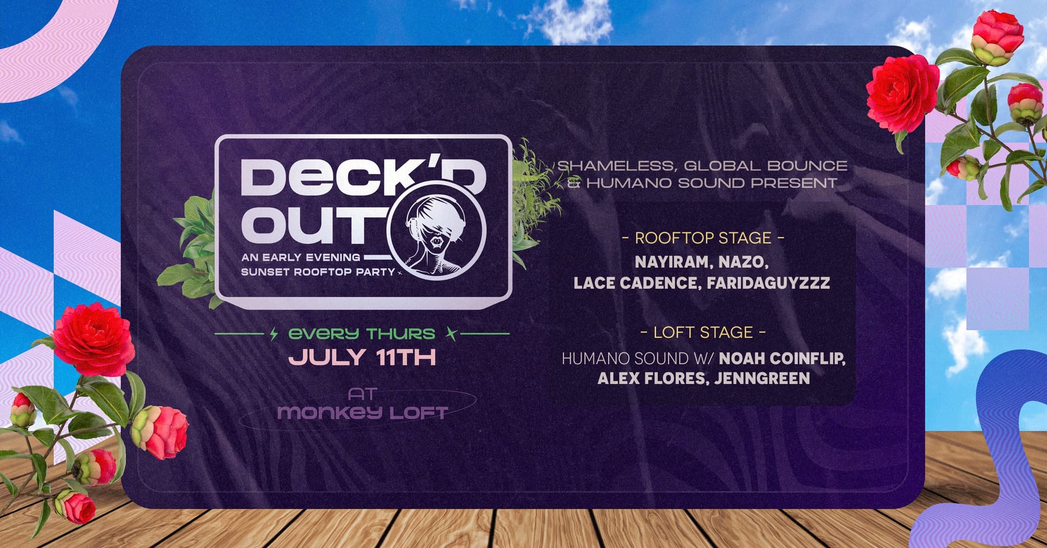 Deck'd Out #4 w/ Global Bounce & Humano Sound at Monkey Loft, Seattle WA