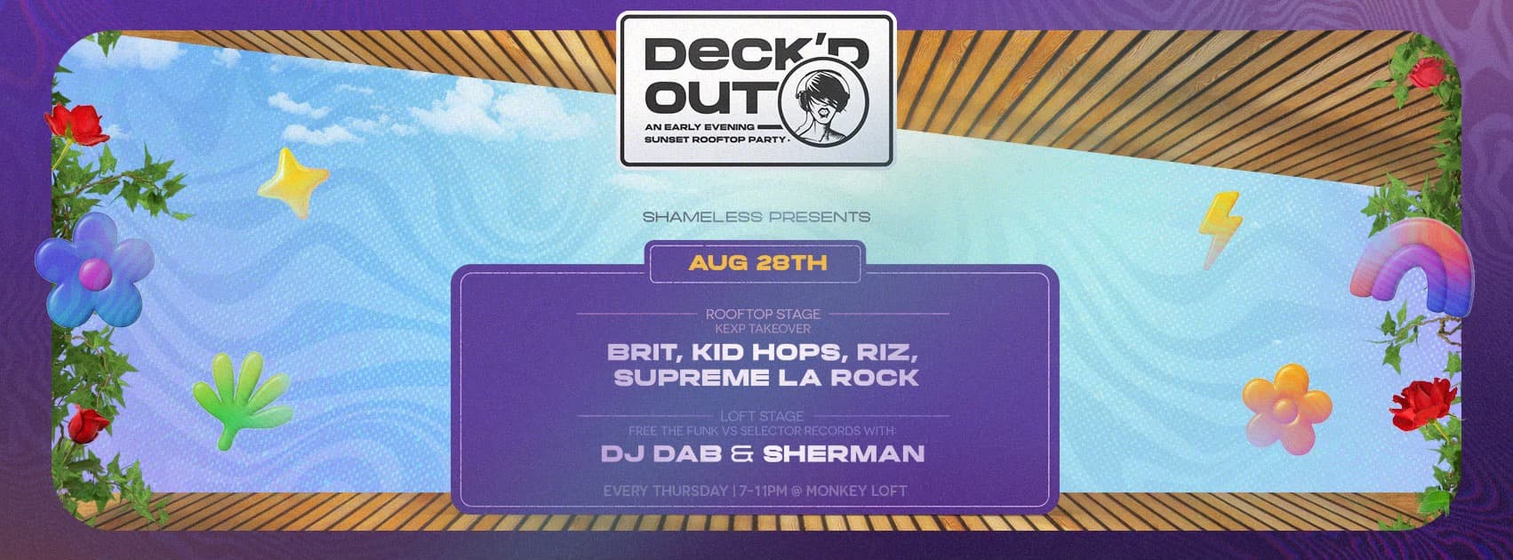 Deck'd Out #11 KEXP Showcase & Free the Funk vs Selector Records at Monkey Loft, Seattle WA