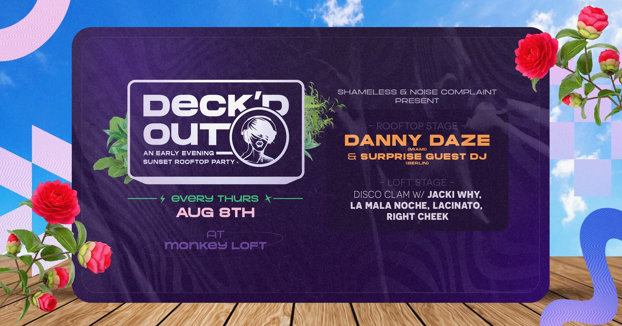 Deck'd Out #8 W/ Danny Daze & Guests at Monkey Loft, Seattle WA