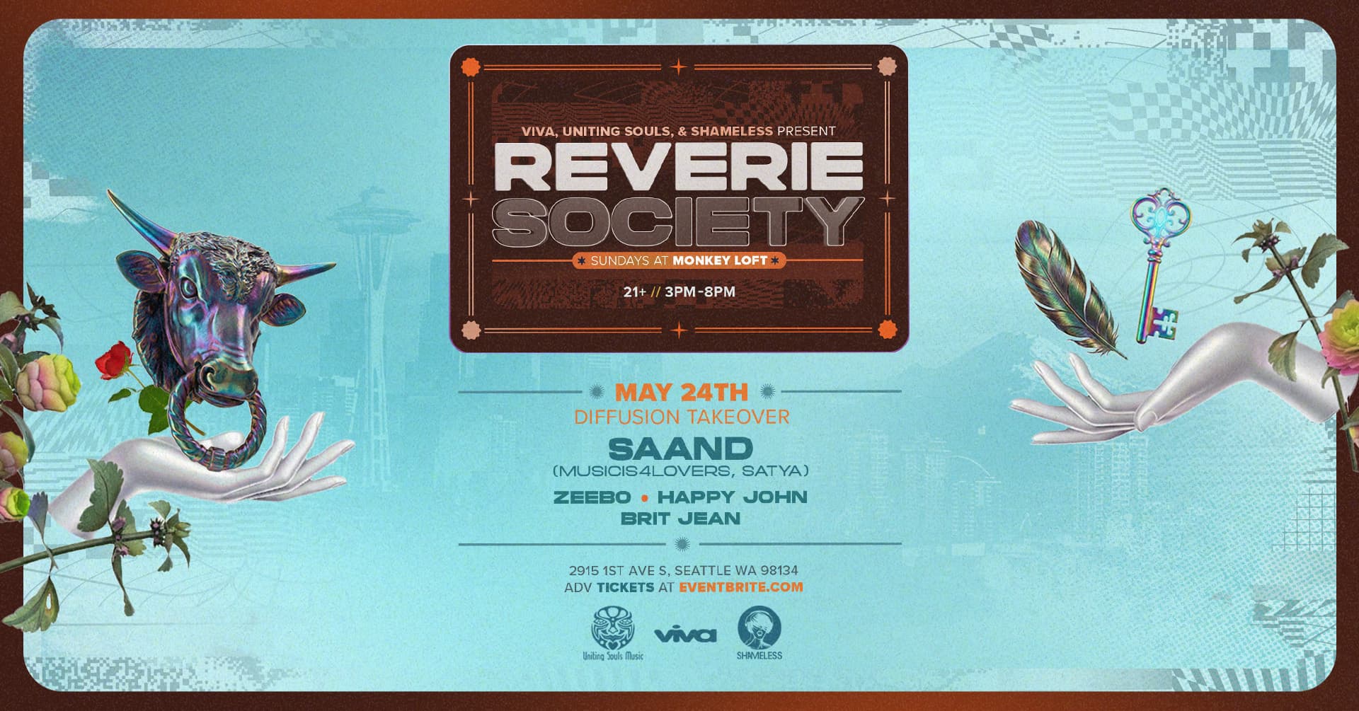 Reverie Society : Diffusion Takeover w/ SAAND at Monkey Loft, Seattle WA