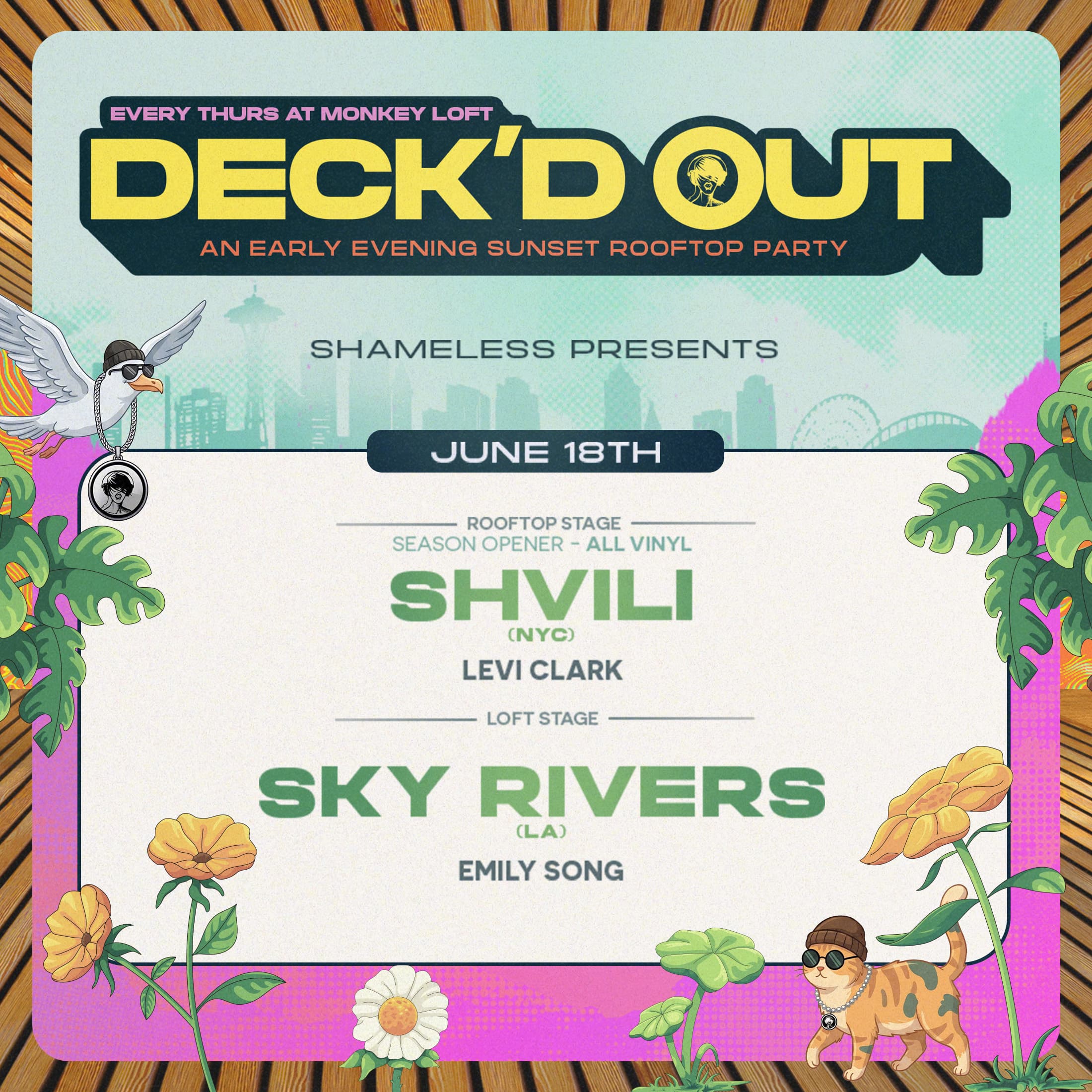 Deck'd Out #1 Season Opener - Shvili (NYC) & Sky Rivers (LA) All Vinyl