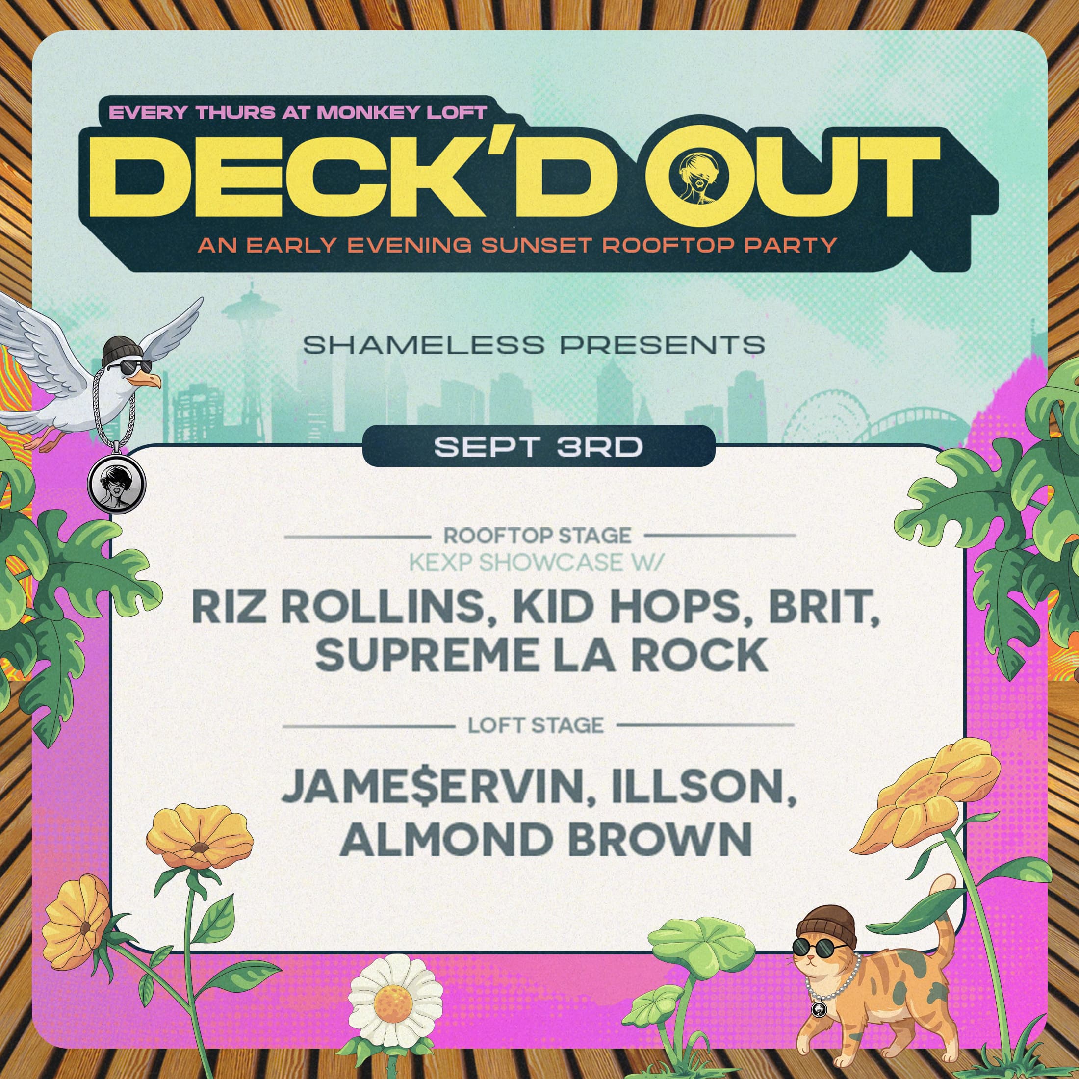 Deck'd Out #12 Shameless Presents KEXP Showcase + more